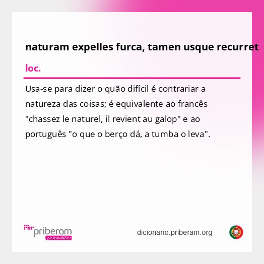 Significado de naturam expelles furca, tamen usque recurret